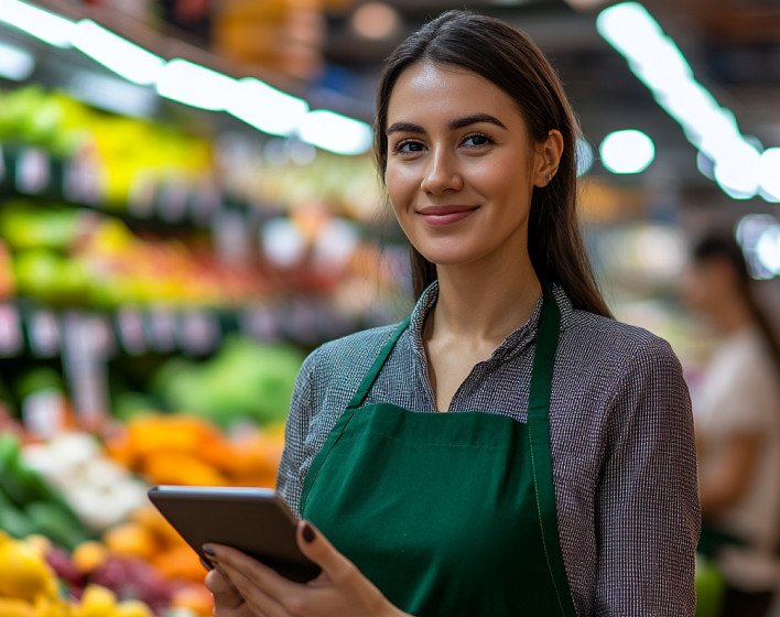woman in supermarket