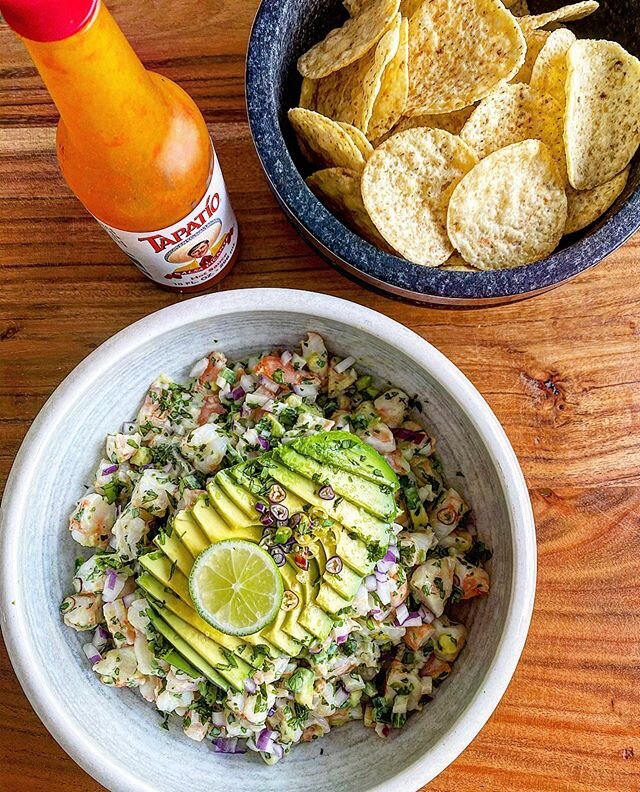 can&rsquo;t go get ceviche so decided to make my own 🍤 ceviche 🤷&zwj;♂️😅.