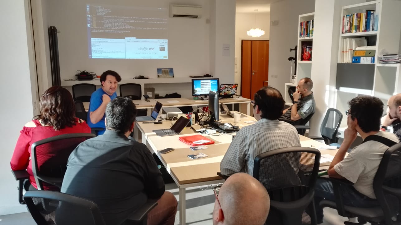 Francesco Corti speaking about ADF.