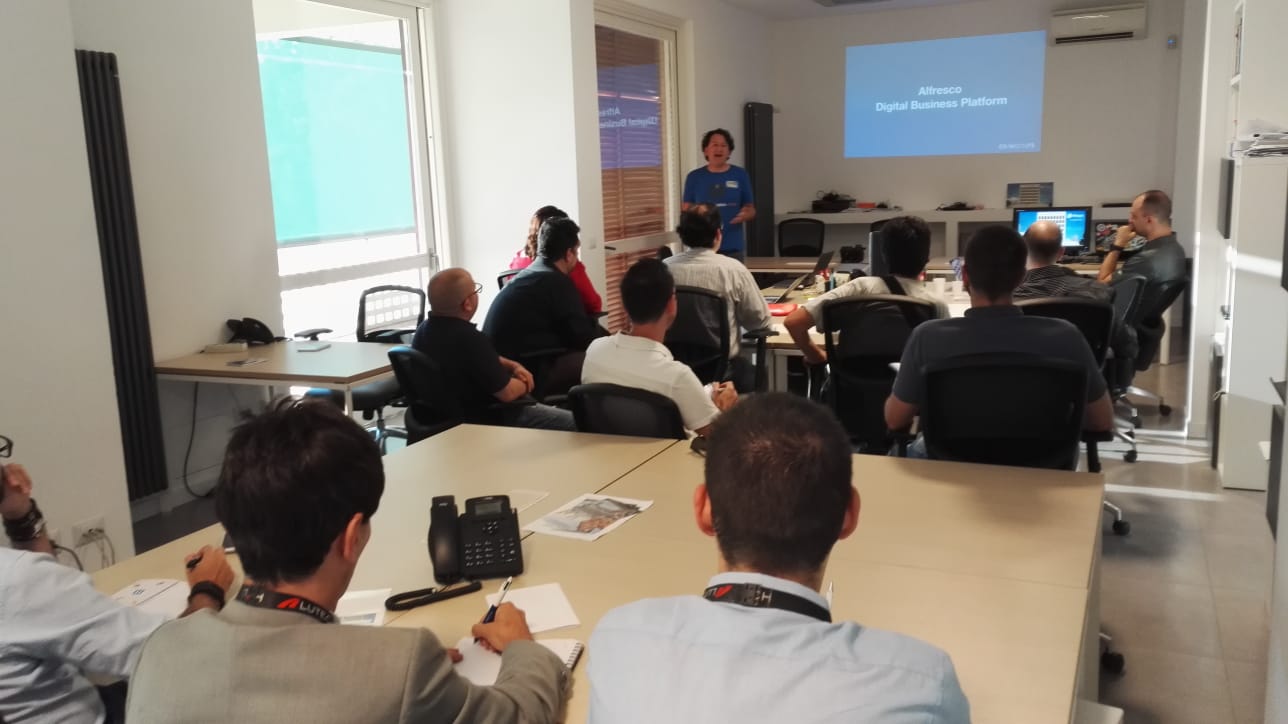Francesco Corti speaking about ADF.